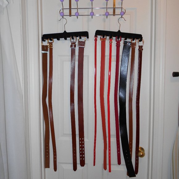 Belt ANN TAYLOR Orange Faux Snake Pattern Skinny Belt S - Picture 8 of 9